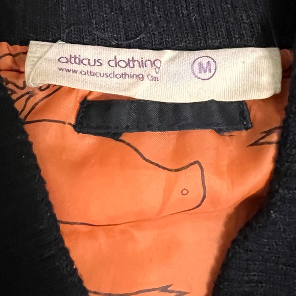 Vintage Atticus Women’s Bomber Jacket Rare Size Medium Black Y2K Blink 182 - Picture 5 of 8